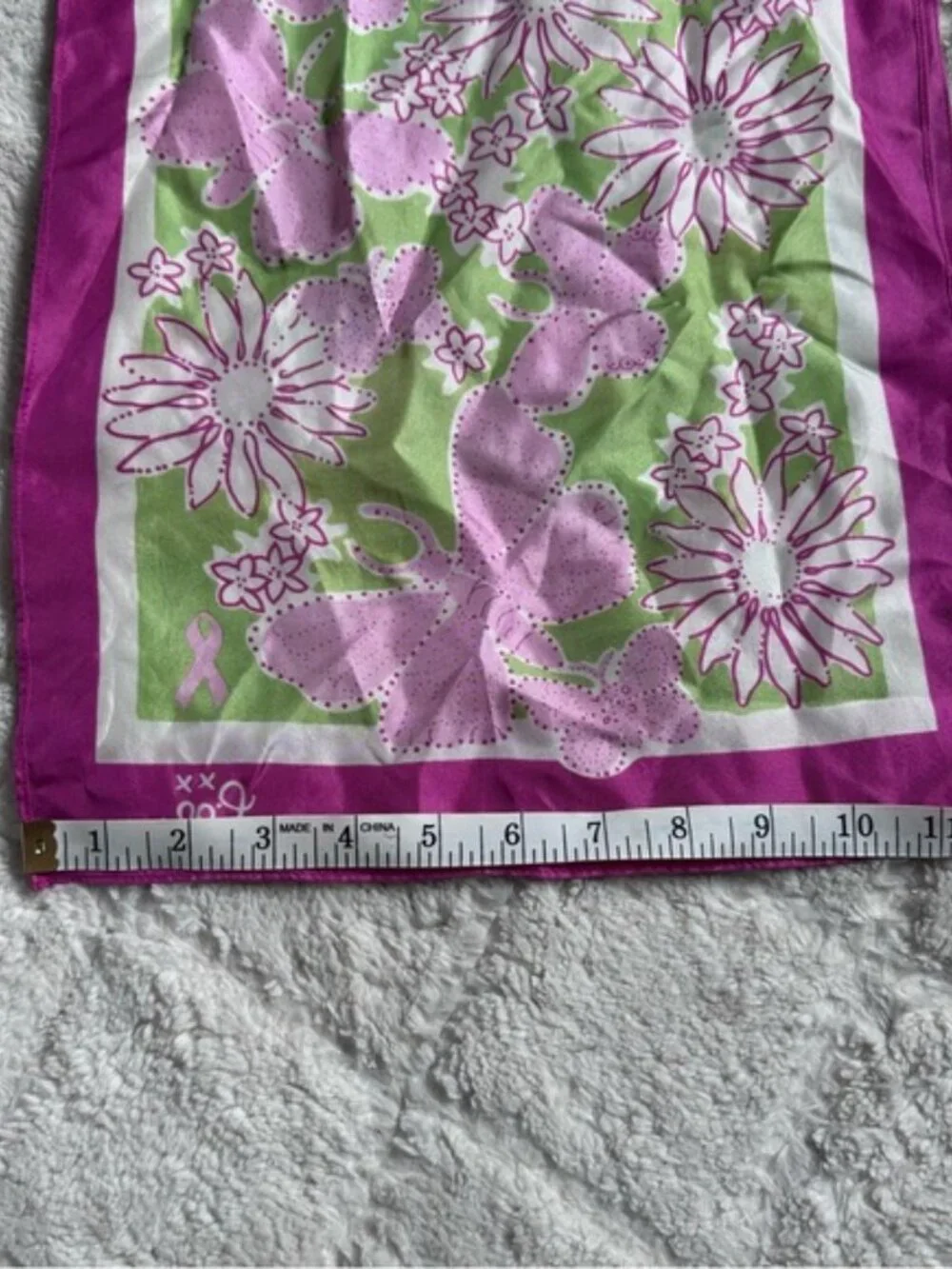Lilly Pulitzer X Ford | Pink & Green Limited Edition Butterfly Print Silk Scarf